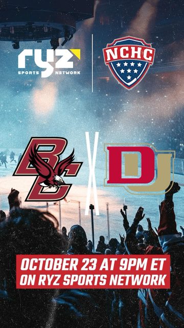 🏒🔥 A @thenchc hockey heavyweight clash is happening today on Ryz Sports Network!
No. 18 Boston College heads to the Mile High City to take on No. 4 Denver, the defending national champions, in a matchup loaded with history! The Pioneers have taken the last four meetings. The Eagles are coming west looking to flip the script!
🏒 No. 18 Boston College at No. 4 Denver
⏰ 9PM ET | 7PM MT
📺 LIVE on Ryz Sports Network
Watch LIVE and FREE on Ryz Sports Network! Our channel is available on Amazon Prime (and Live on Linear), Amazon Fire, Sony PS5, DIRECTV, Google TV, Roku, LG Channels, Samsung TV Plus, VIZIO WatchFree+, Fubo or Xumo!
#hockey #NCHC #ncaahockey #gameday #sports