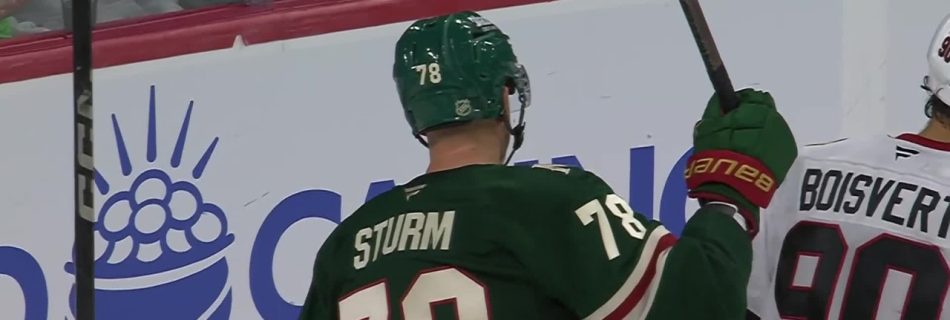 Sturm ties it on backdoor feed