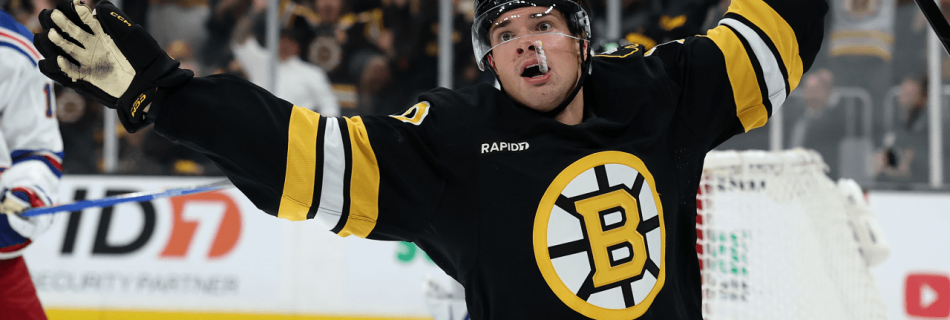 Peterka wastes little time making mark, scores game-winning goal in Bruins debut