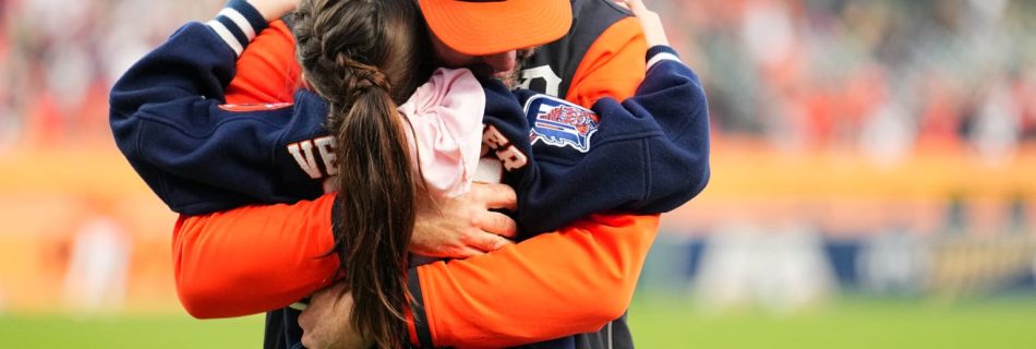 ‘That’s my girl’: Verlander daddy-daughter duo  shares unforgettable first pitch
