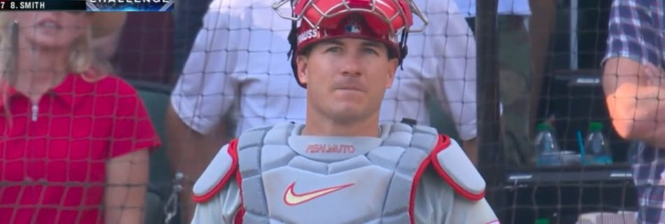 Realmuto makes postseason history with 1st game-ending ABS challenge