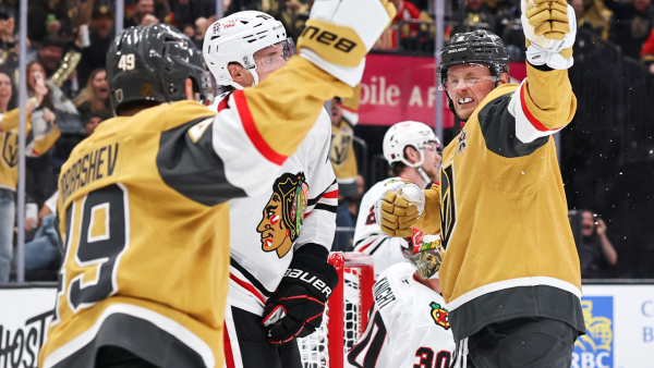 Golden Knights pull away from Blackhawks, win Craig’s debut as coach