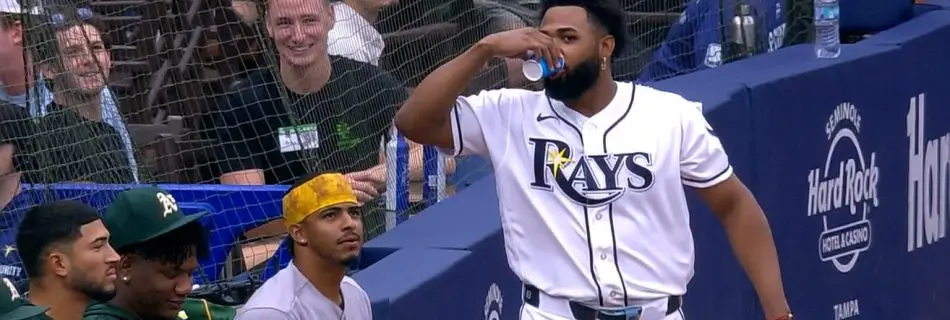 ‘Have a drink, Junior.’ Even opponents recognize how hard Caminero is hustling