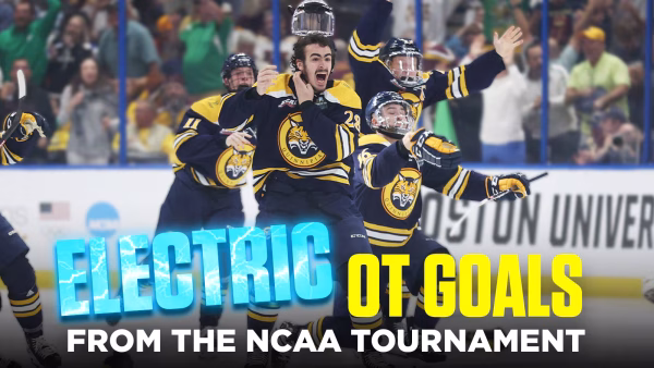 14 minutes of ELECTRIC overtime goals from the NCAA men’s hockey tournament