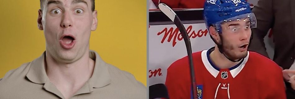 NHL players imitate viral Slafkovsky moment