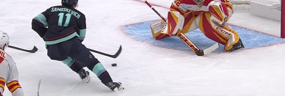 Samoskevich’s first goal with Kraken