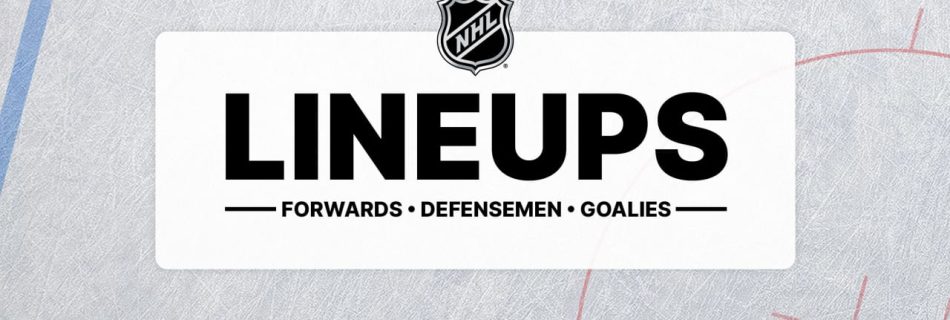 Projected lineups, starting goalies for today