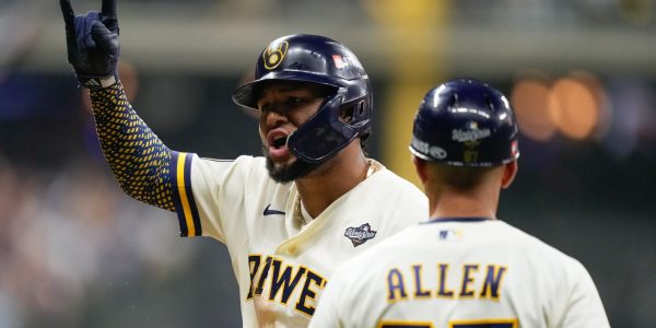 Crew strikes early, hangs on to take Game 1 in front of raucous fans