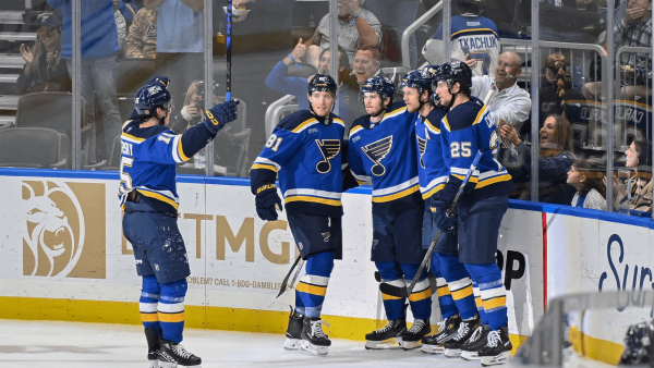 Thomas, Broberg get 3 points each in Blues victory against Bruins Thomas, Broberg get 3 points each in Blues victory against Bruins