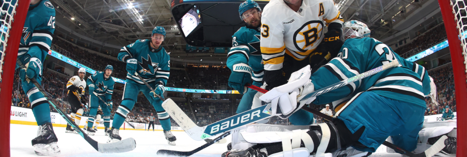 McAvoy scores in season debut, Bruins defeat Sharks