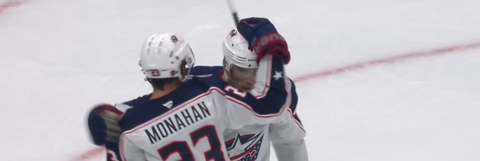 Monahan scores in his 900th NHL game