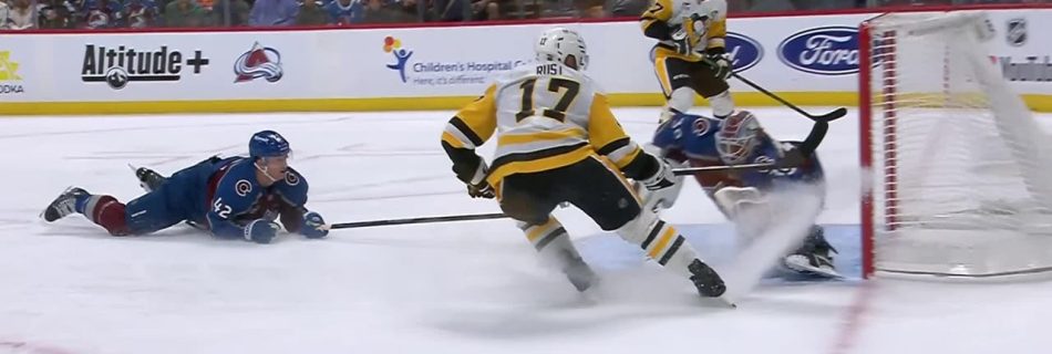 Rust nets Crosby’s nice pass