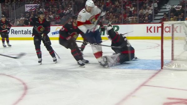 Ullmark flashes the glove Ullmark flashes the glove