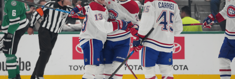 Caufield, Newhook each scores twice, Canadiens top Stars