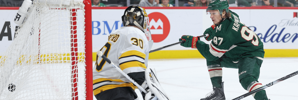 Kaprizov, Hughes help Wild storm past Bruins