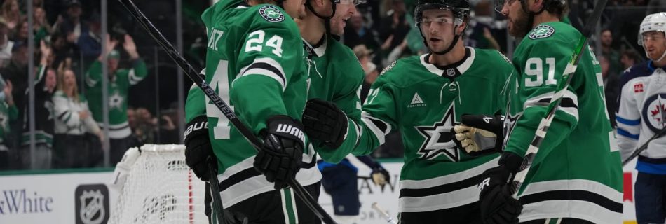 Hintz ties it late, lifts Stars past Jets in OT for fourth straight win