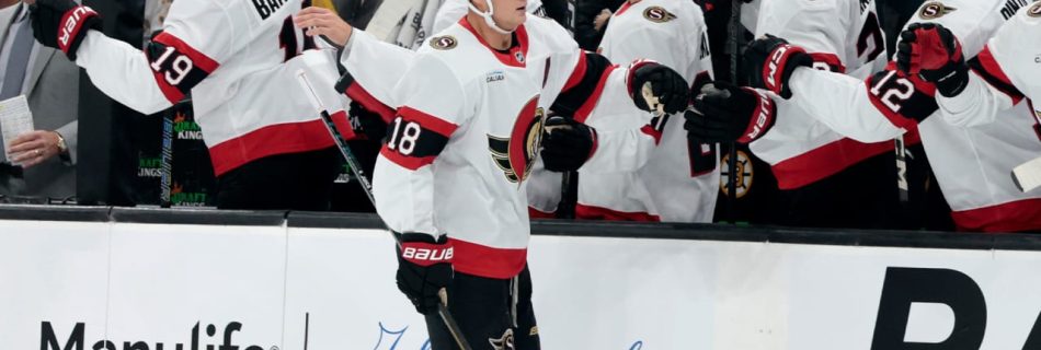 Stutzle has two goals, assist, Senators ease past Bruins