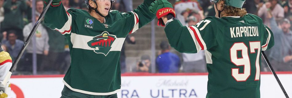 Wild score three in first period, end Golden Knights’ winning streak at four
