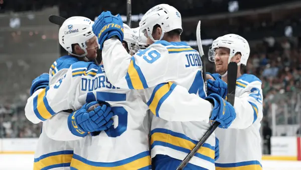 Hofer stops 25, Blues shut out Stars in season opener Hofer stops 25, Blues shut out Stars in season opener