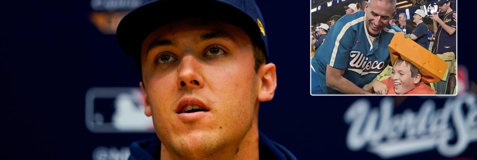 Yes, Misiorowski also teared up watching that viral interview of young fan after NLCS win
