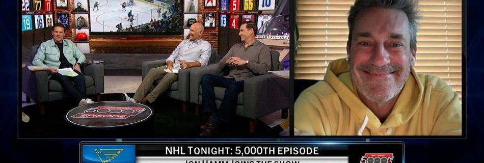Jon Hamm joins the 5,000th episode of NHL Tonight
