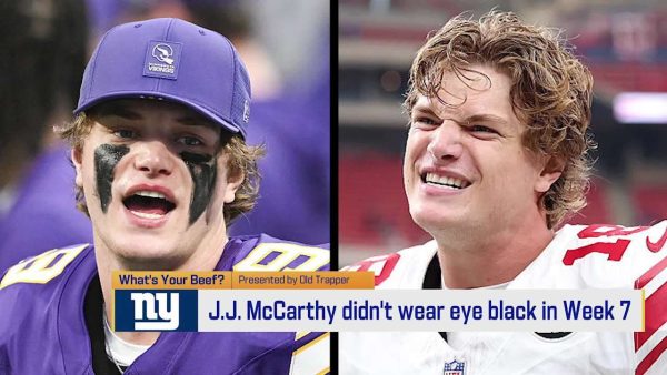 What’s Your Beef with J.J. McCarthy not wearing eye black in Week 7 vs. Texans What’s Your Beef with J.J. McCarthy not wearing eye black in Week 7 vs. Texans
