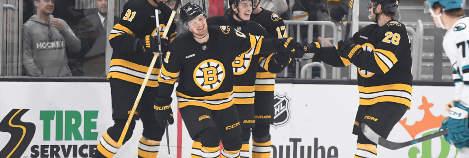 Bruins rally past Sharks in third, run point streak to eight