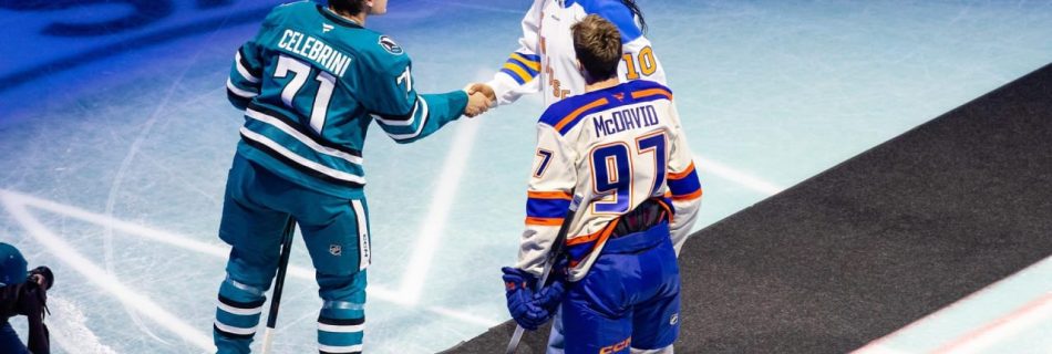 4th Overall Draft Pick Laila Edwards drops the first puck