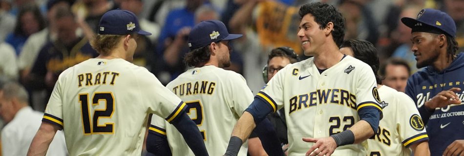 Captain sets tone for Crew: Yelich’s RBI triple has teammates ‘pumped’