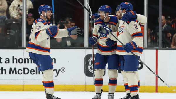 Bouchard scores twice for Oilers in win against Ducks