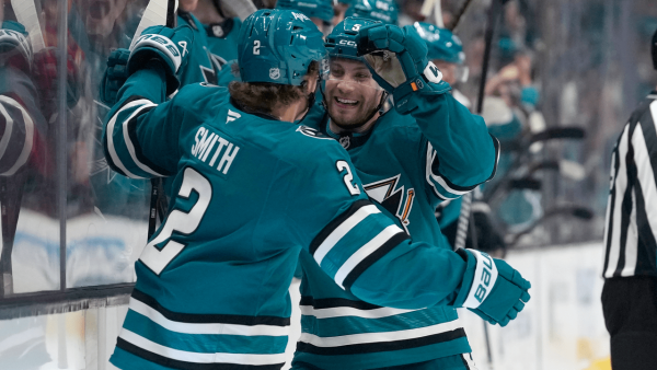 Smith scores twice, Sharks recover for OT win against Panthers Smith scores twice, Sharks recover for OT win against Panthers