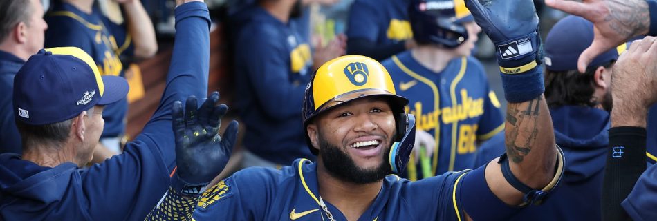 Chourio’s history-making 1st-pitch HR comes 1 year to the day after he did the same thing!