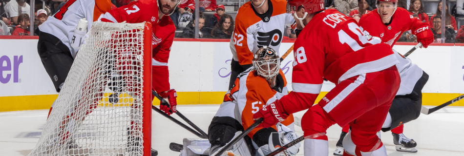 Copp breaks tie late, Red Wings keep Flyers winless