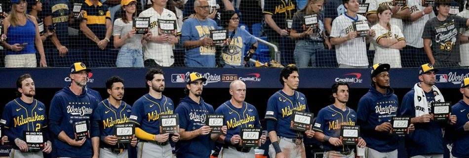 Crew honors Ueck as World Series pauses for powerful Stand Up To Cancer moment