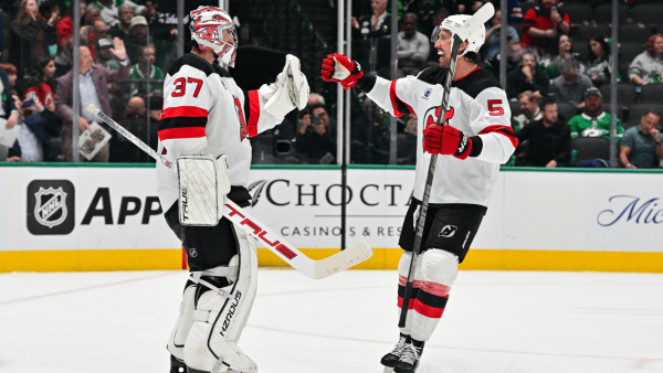 Hellebuyck impresses in first start with Devils: ‘He was exceptional’ Hellebuyck impresses in first start with Devils: ‘He was exceptional’